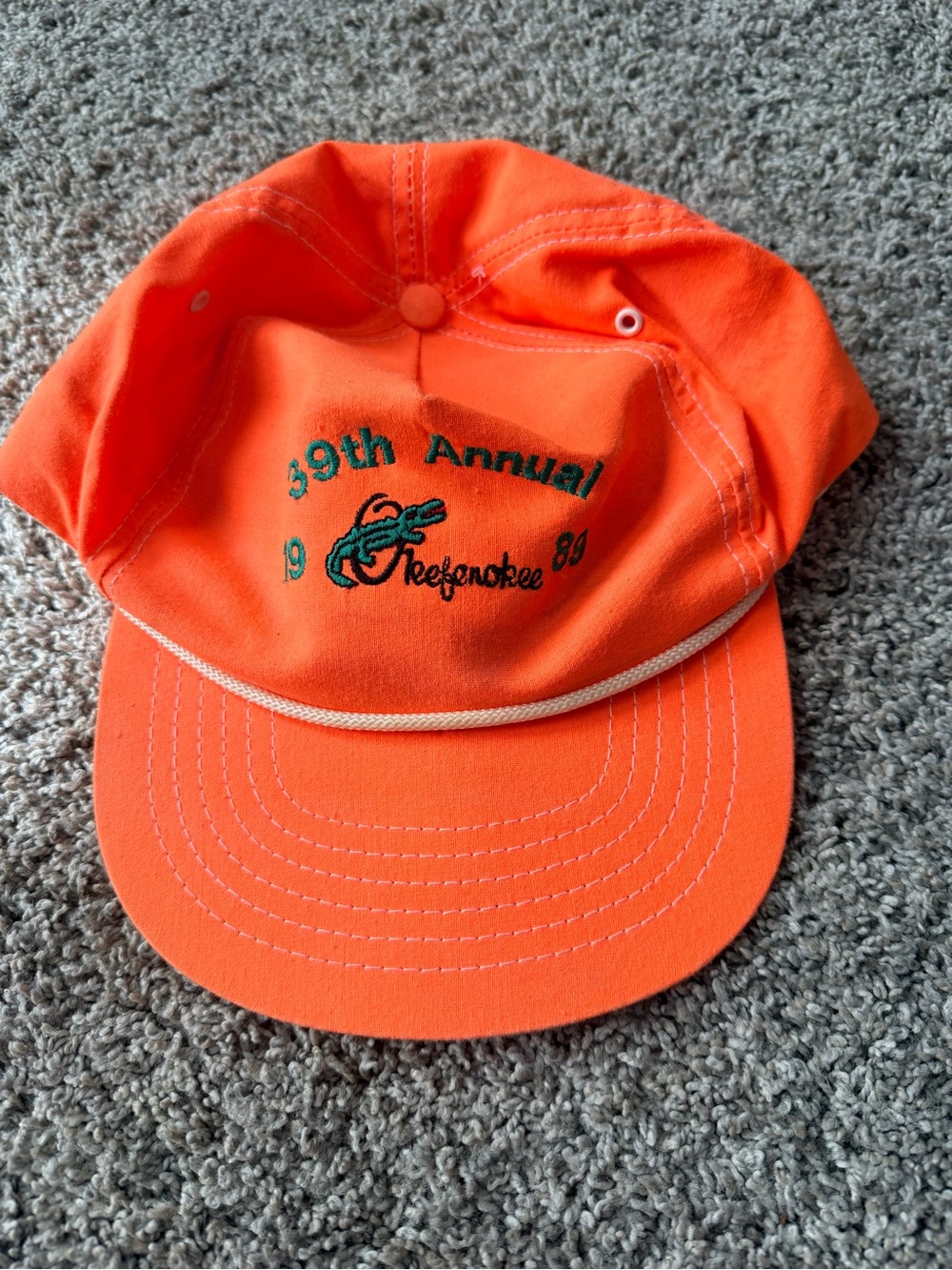 Vintage 39th Annual Orange Event Cap Okefenokee 1989